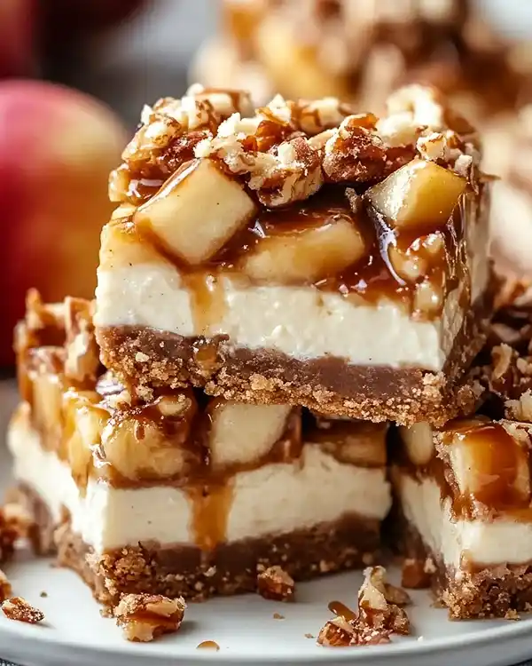 Best Apple Crisp Cheesecake Bars