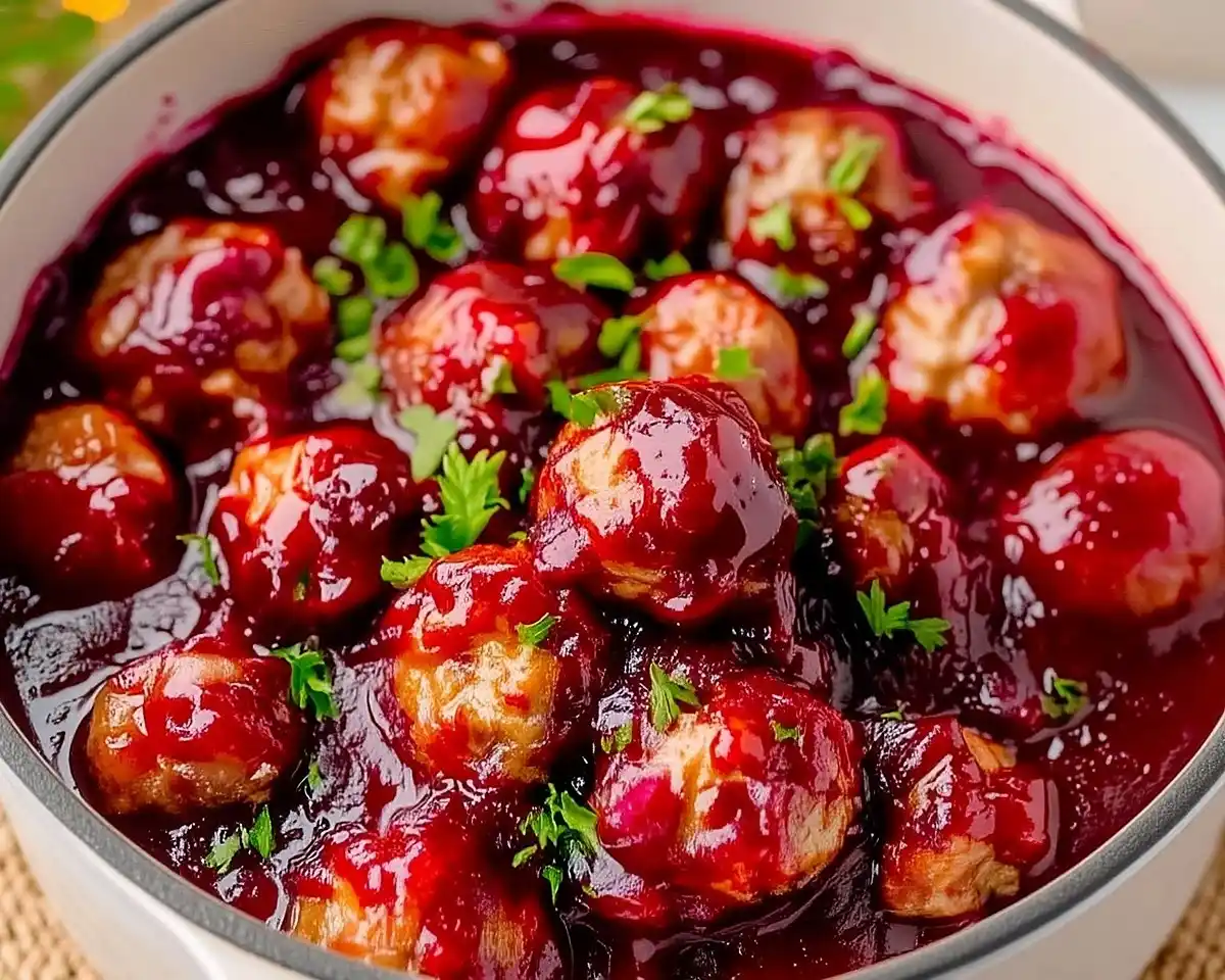 Best Christmas Cranberry Meatballs