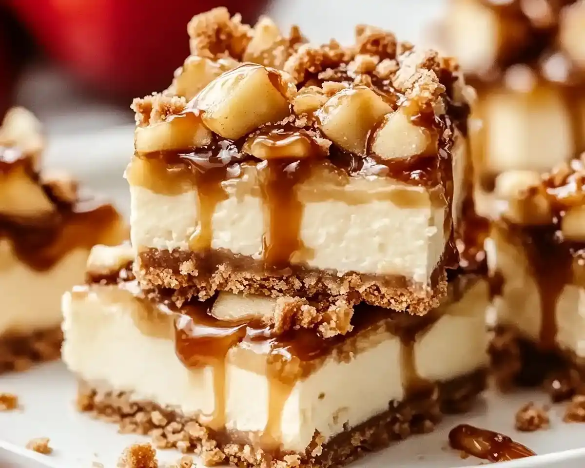 Caramel Apple Cheesecake Bars Recipe