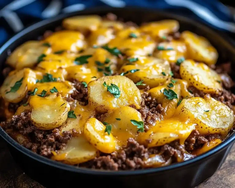 Cheesy Ground Beef and Potato Casserole