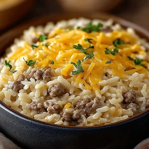 Cheesy Hamburger Rice Casserole 3 Cheesy Hamburger Rice Casserole
