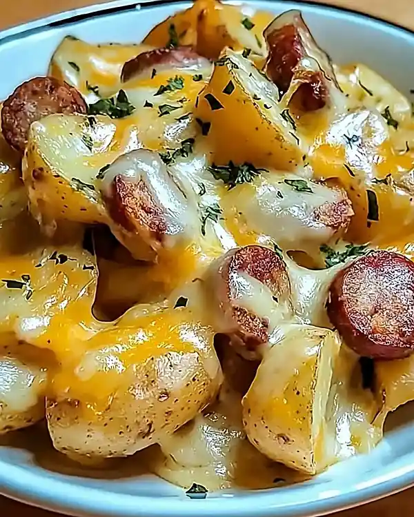 Cheesy Ranch Potatoes and Smoked Sausage 2 Cheesy Ranch Potatoes and Smoked Sausage Recipe