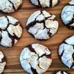 Chocolate Peppermint Crinkle Cookies