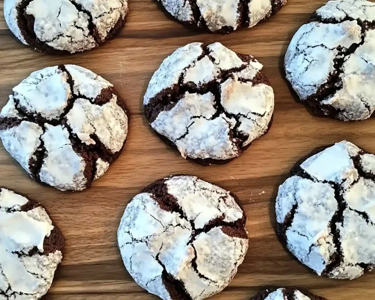 Chocolate Peppermint Crinkle Cookies