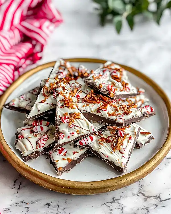 Christmas Chocolate Bark with Pretzels and Candy Canes 5 Christmas Chocolate Bark with Pretzels and Candy Canes Recipe