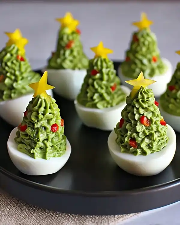 Christmas Tree Deviled Eggs Recipe