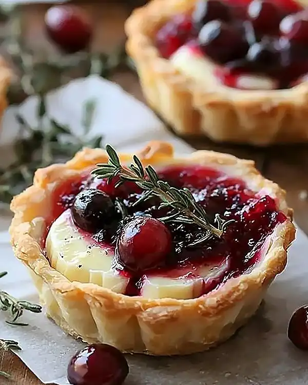 Cranberry and Brie Tartlets 4 Cranberry and Brie Tartlets Recipe