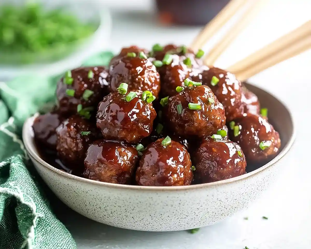 Crockpot Meatballs with Grape Jelly Sauce