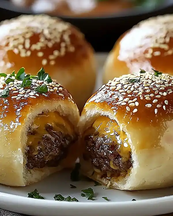 Delicious Garlic Parmesan Cheeseburger Bombs