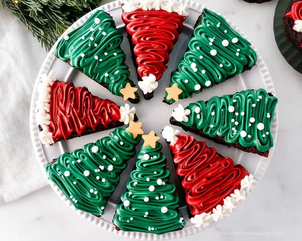 Frosted Christmas Brownies