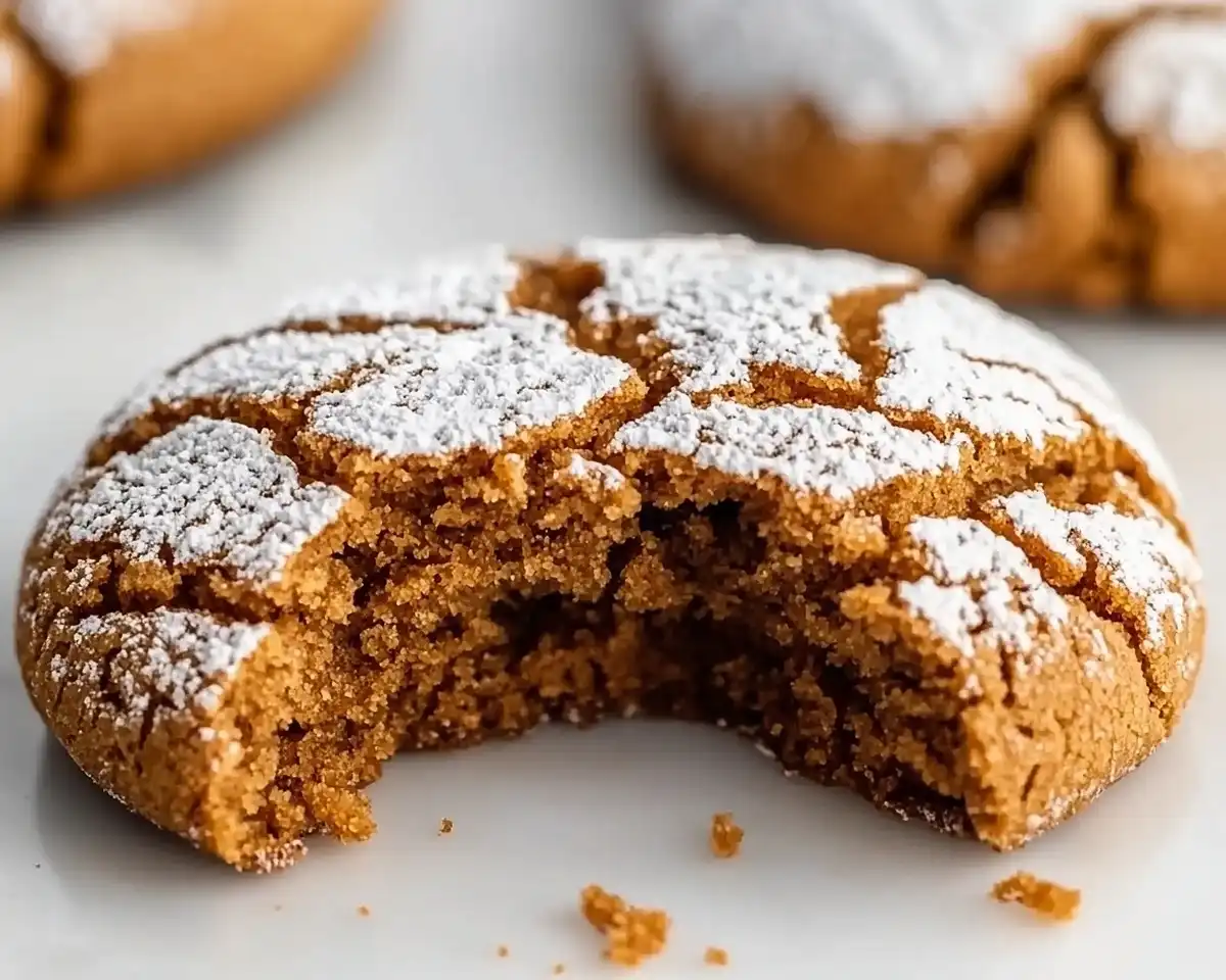 Gingerbread Crackle Cookies