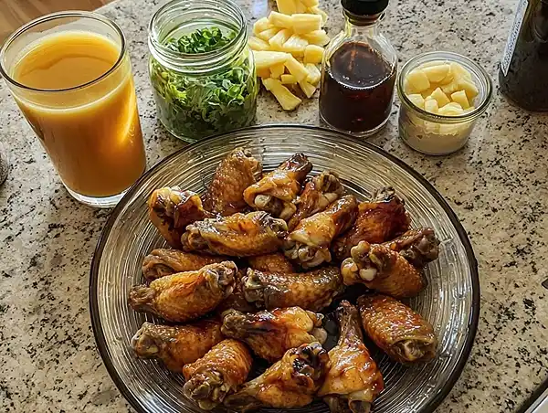 Gourmet Chicken Wings on table