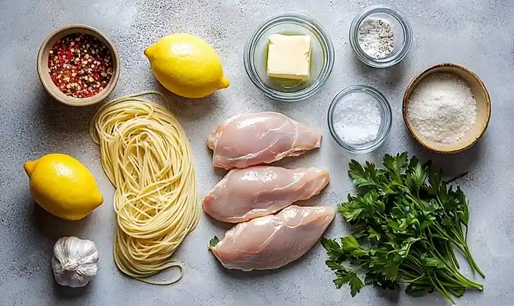 Ingredients for Cowboy Garlic Chicken Pasta