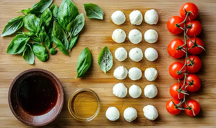 Ingredients for Mini Caprese Bites