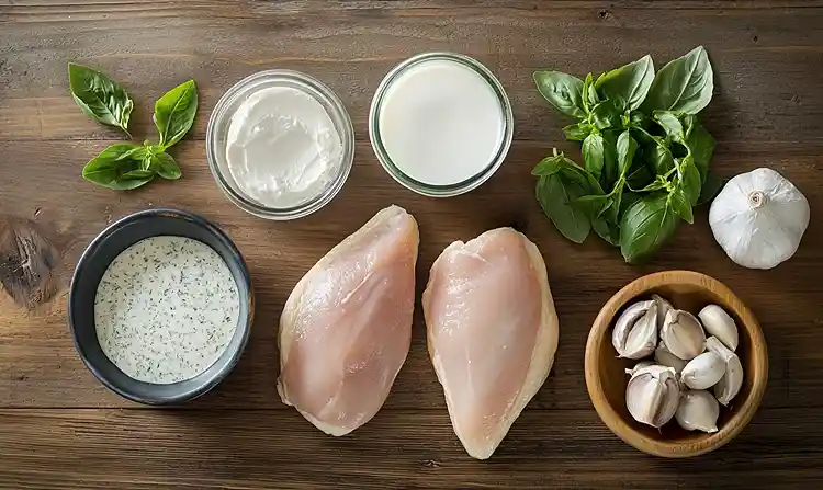 Main ingredients for 5-Ingredient Creamy Italian Chicken