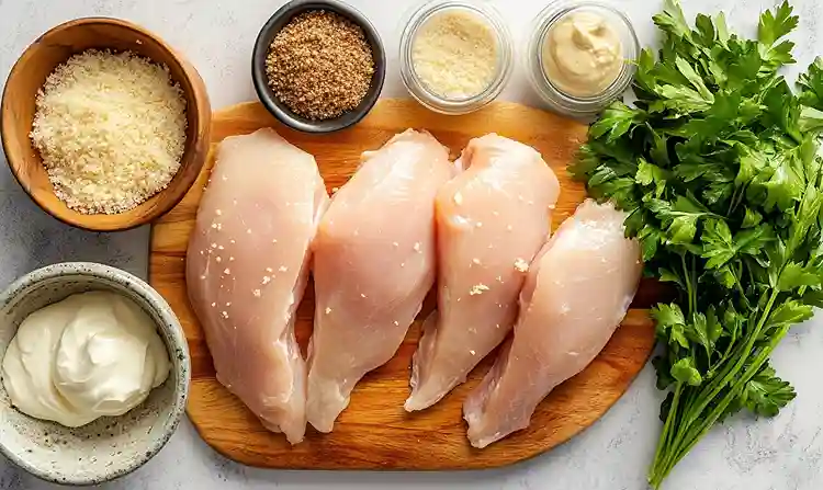 Main ingredients for 5 Ingredient Ranch Chicken