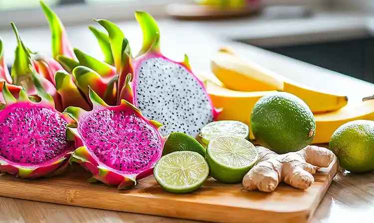 Main ingredients for Dragon Fruit Juice Recipe
