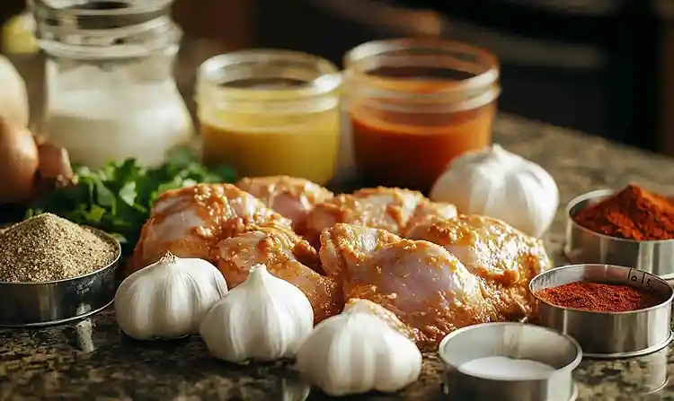 Main ingredients for Homemade Butter Chicken