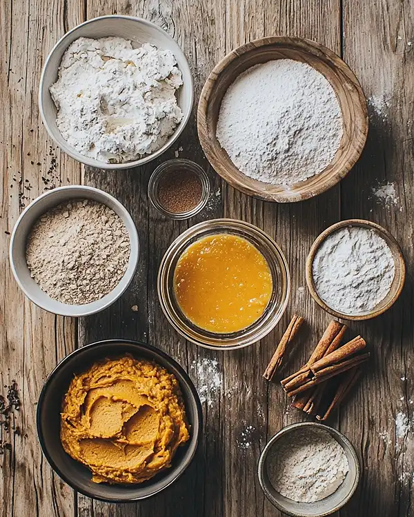 Main ingredients for Soft Pumpkin Cookies