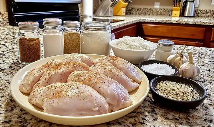 Golden Chicken Breast 3 Main ingredients for melt in your mouth chicken breast