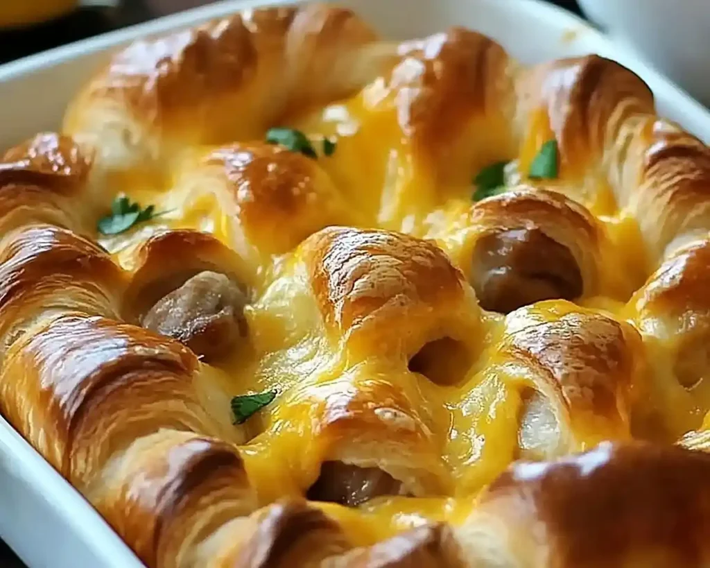 Overnight Croissant Breakfast Casserole
