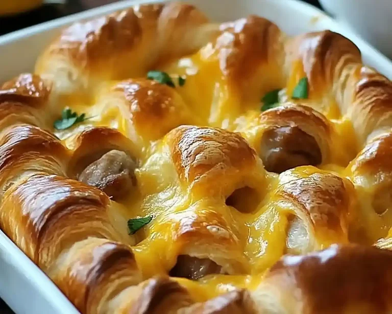 Overnight Croissant Breakfast Casserole