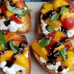 Peach Bruschetta With Whipped Ricotta