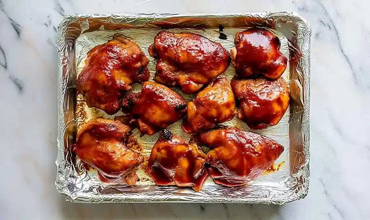 Preparing 5-Ingredient Slow Cooker BBQ Chicken Thighs