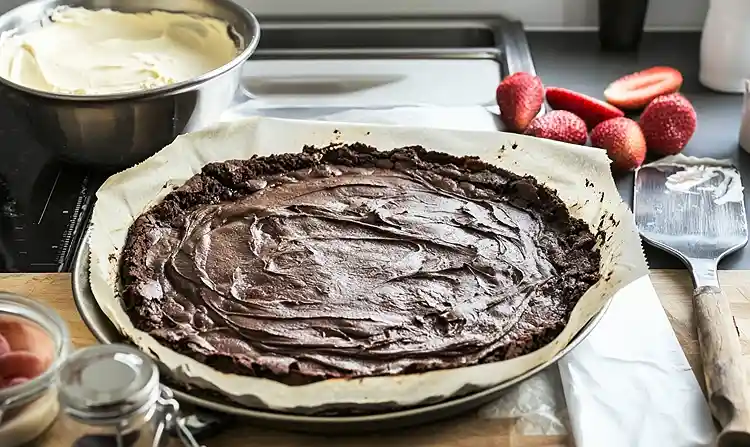 Preparing Brownie Fruit Pizza