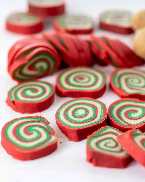 Preparing Christmas Pinwheel Cookies