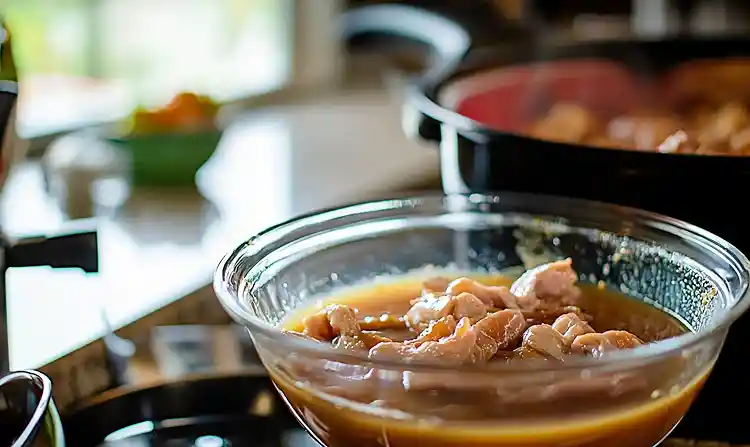 Preparing Dump and Go Crockpot Teriyaki Chicken