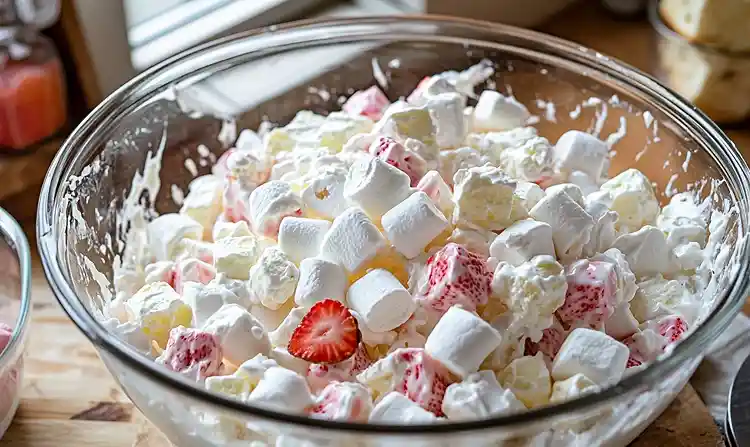 Preparing Strawberry Shortcake Fluff Salad Recipe Recipe