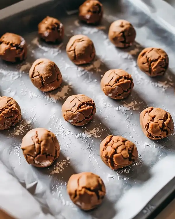 Preparing the Crinkle Cookies