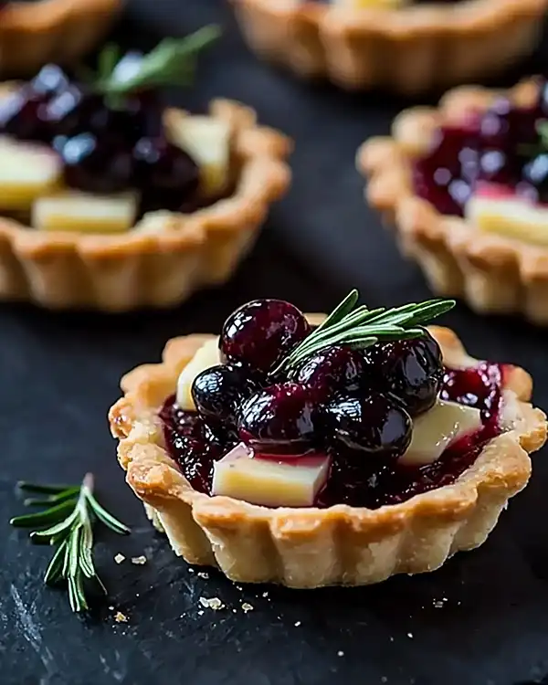Cranberry and Brie Tartlets 3 Puff Pastry Appetizers