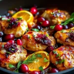 Skillet Cranberry Orange Chicken Recipe