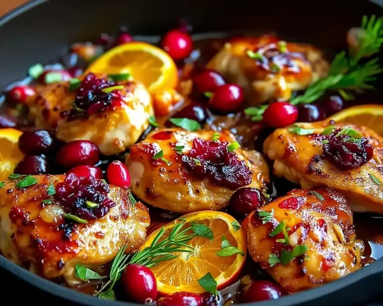 Skillet Cranberry Orange Chicken Recipe