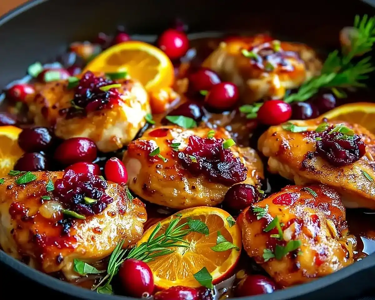 Skillet Cranberry Orange Chicken Recipe