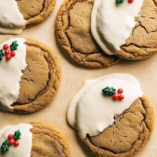 Soft Gingerbread Cookies with Maple Glaze