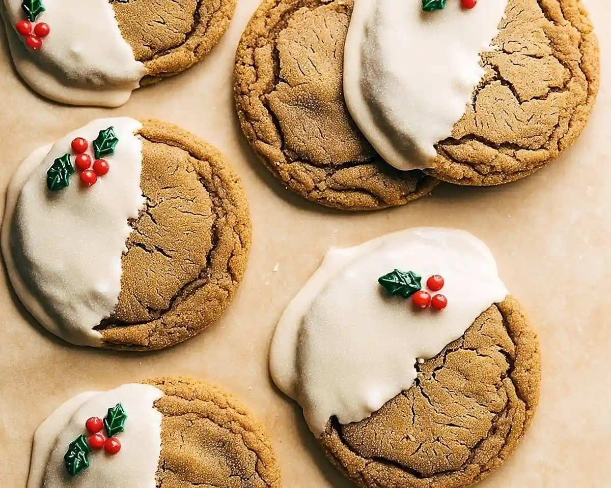 Soft Gingerbread Cookies with Maple Glaze