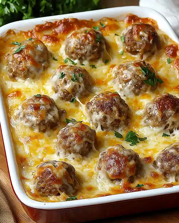 Dump-and-Bake Meatball Casserole 5 Sweet Meatball Casserole