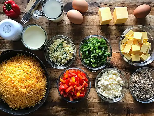 The ingredients for Breakfast Sausage Casserole