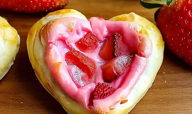 Strawberry Cream Cheese Heart Danishes 7 Valentines Recipes Desserts