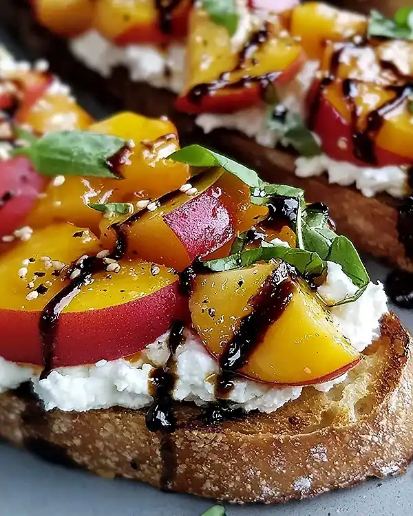 Peach Bruschetta With Whipped Ricotta Recipe 6 Whipped Ricotta recipe