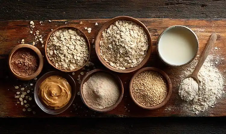 ingredients for No-Bake Cinnamon Roll Cookies