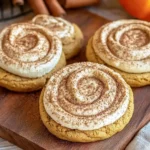 soft pumpkin cookies with cinnamon frosting