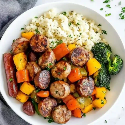 10 Minute Air Fryer Chicken Sausage and Veggies 3 10 Minute Air Fryer Chicken Sausage and Veggies
