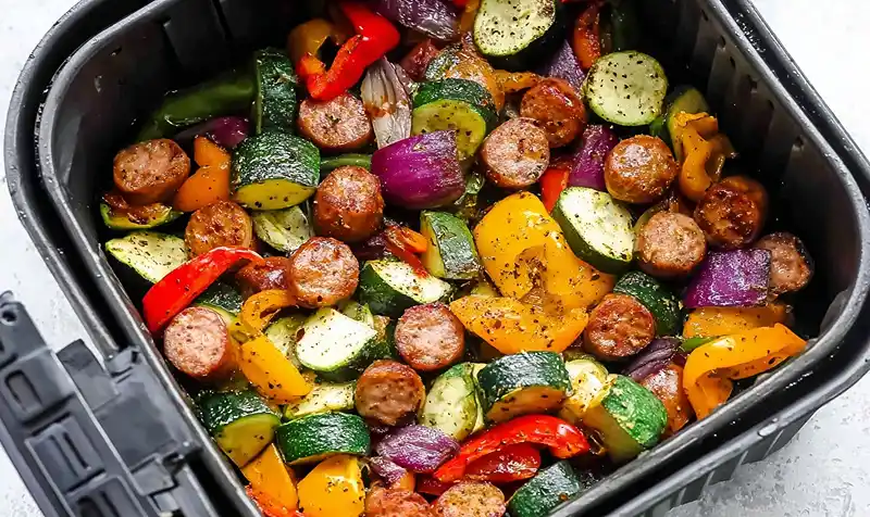 10 Minute Air Fryer Chicken Sausage and Veggies 5 Air Fryer Chicken Sausage and Veggies Recipe