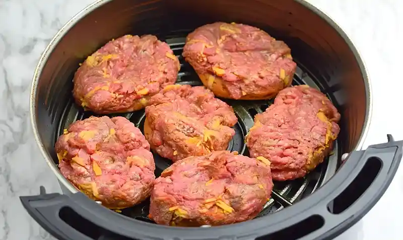 Preparing Air Fryer Loaded Mini Meatloaf