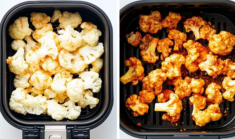 Air fryer with Cauliflower