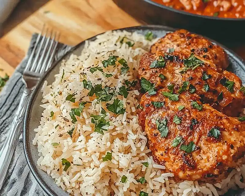 Cajun Chicken with Garlic Rice